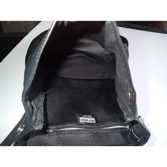 Harley Davidson Leather Back Pack Women Adjustable Shoulder Pebble Logo - Picture 5 of 6
